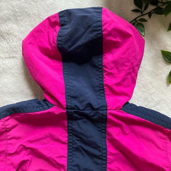 Please Mum Fleece-Lined Hooded Jacket 12-18M | Pink & Navy Windbreaker VGUC - Picture 13 of 16